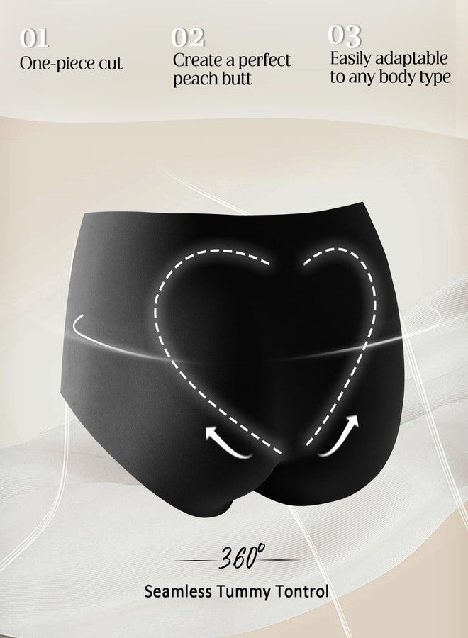 Levao ملابس داخلية نسائية من LEVAO، بخصر عالٍ، بدون خياطة، تغطي كامل الجسم، سراويل داخلية مطاطية غير مرئية، عبوة من 6 قطع - Image 4